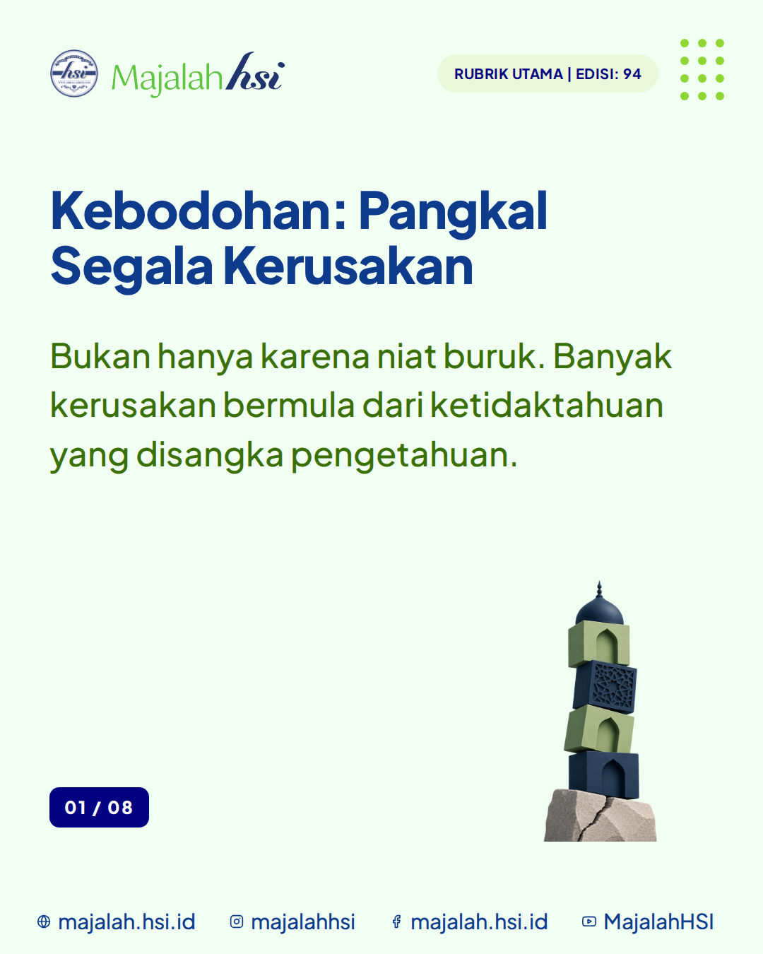 Carousel Rubrik Utama Edisi 94 Kebodohan Pangkal Segala Kerusakan Slide 1 2