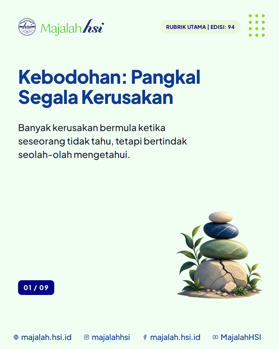 Carousel Rubrik Utama Edisi 94 Kebodohan Pangkal Segala Kerusakan Slide 1