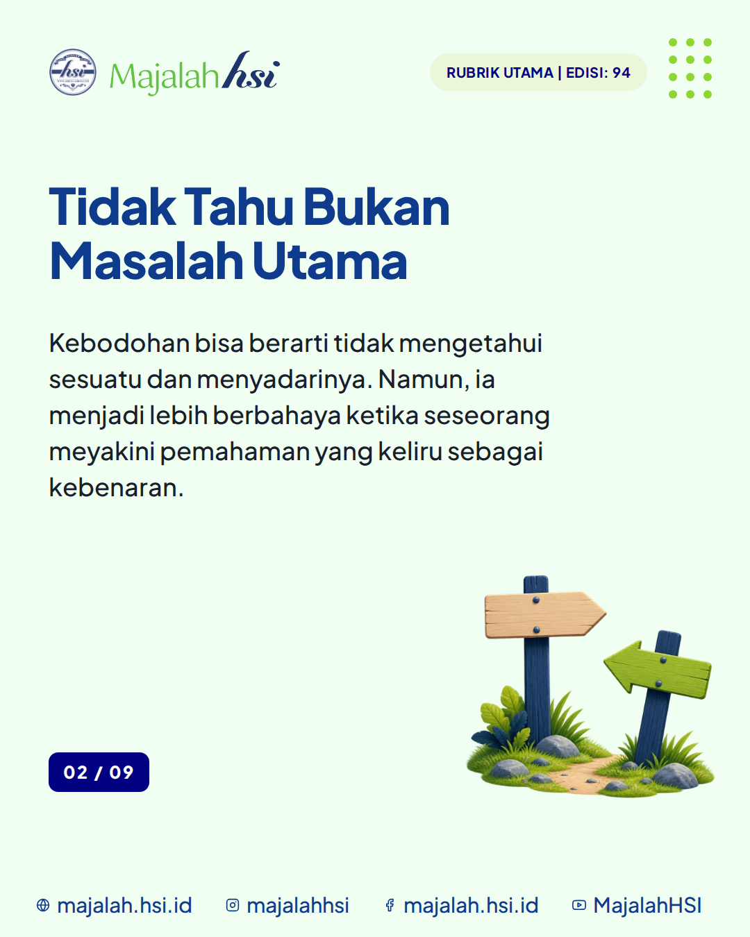 Carousel Rubrik Utama Edisi 94 Kebodohan Pangkal Segala Kerusakan Slide 2