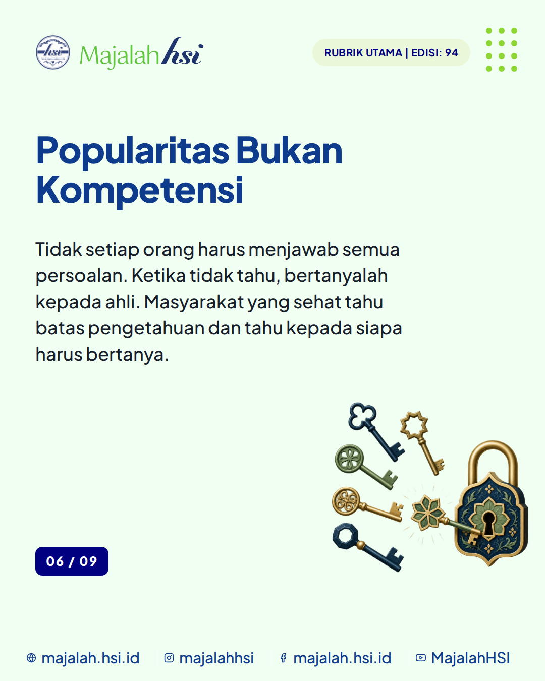 Carousel Rubrik Utama Edisi 94 Kebodohan Pangkal Segala Kerusakan Slide 6
