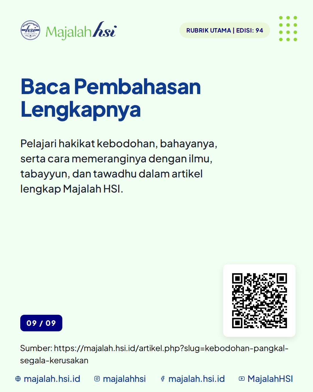 Carousel Rubrik Utama Edisi 94 Kebodohan Pangkal Segala Kerusakan Slide 9
