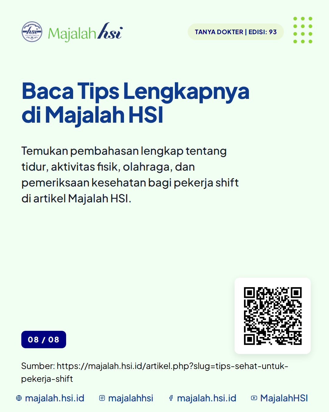 Carousel Tanya Dokter Edisi 93 Tips Sehat Untuk Pekerja Shift Slide 8