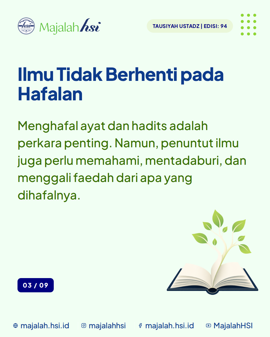 Carousel Tausiyah Ustadz Edisi 94 Ciri Hamba Yang Dipahamkan Ilmu Agama Slide 3