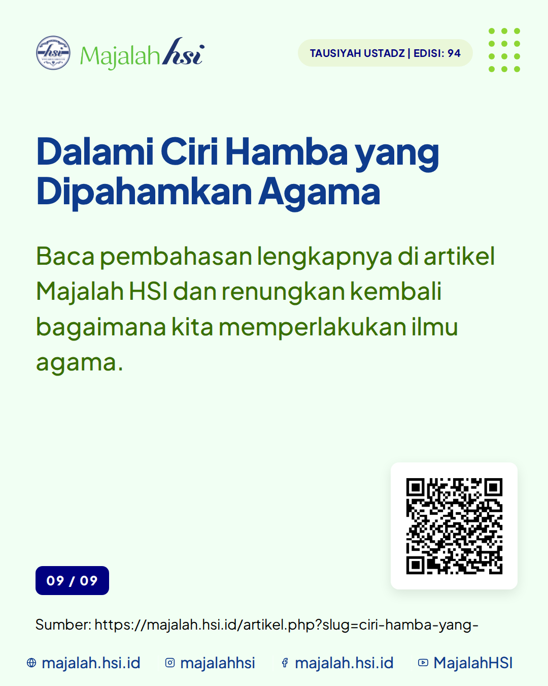 Carousel Tausiyah Ustadz Edisi 94 Ciri Hamba Yang Dipahamkan Ilmu Agama Slide 9