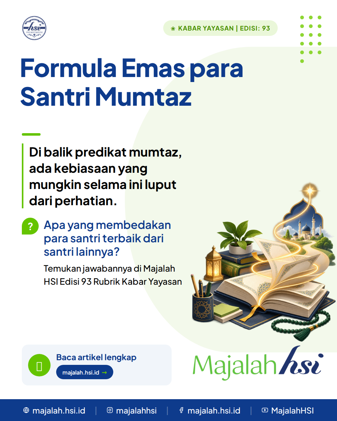 Kabar Yayasan Edisi 93 Formula Emas Para Santri Mumtaz