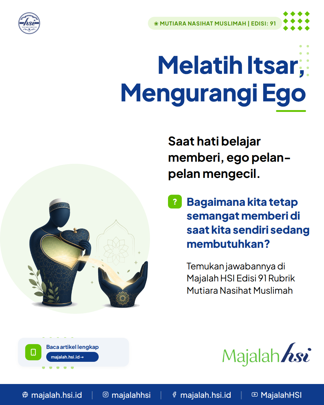 Mutiara Nasihat Muslimah Edisi 91 Melatih Itsar Mengurangi Ego