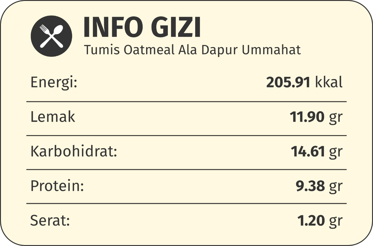 gizi Tumis Oatmeal