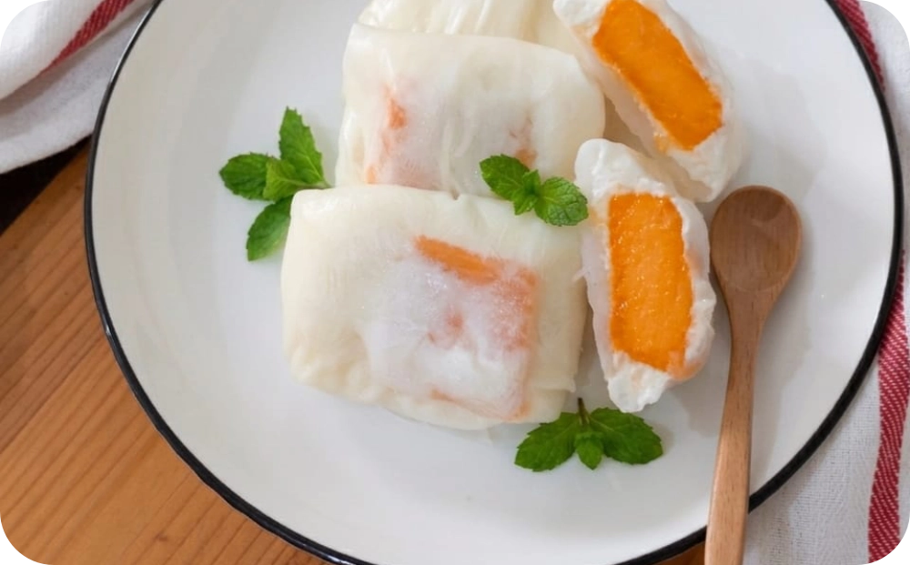 Mochi ice cream roll